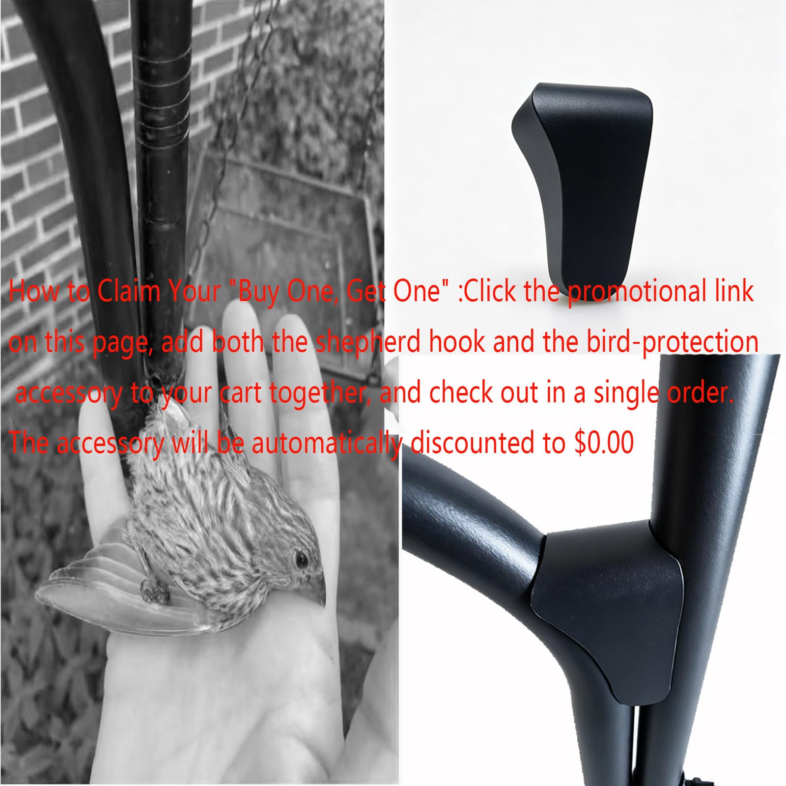 Close-up of MIPON shepherd hooks showing the 5 prong base design