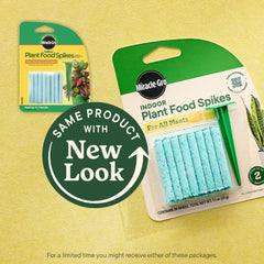 Close-up of Miracle-Gro Indoor Plant Food Spikes showing individual sticks