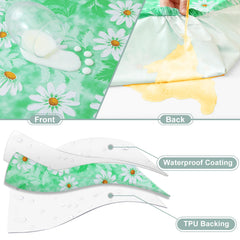 close up of misaya picnic table cover's elastic straps