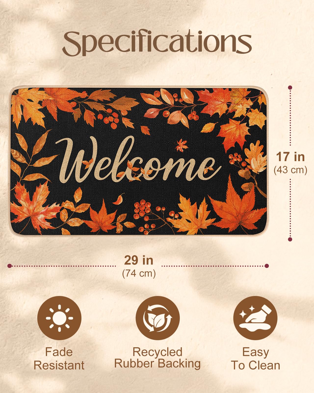 Close-up of Miss Adola Fall Door Mat texture