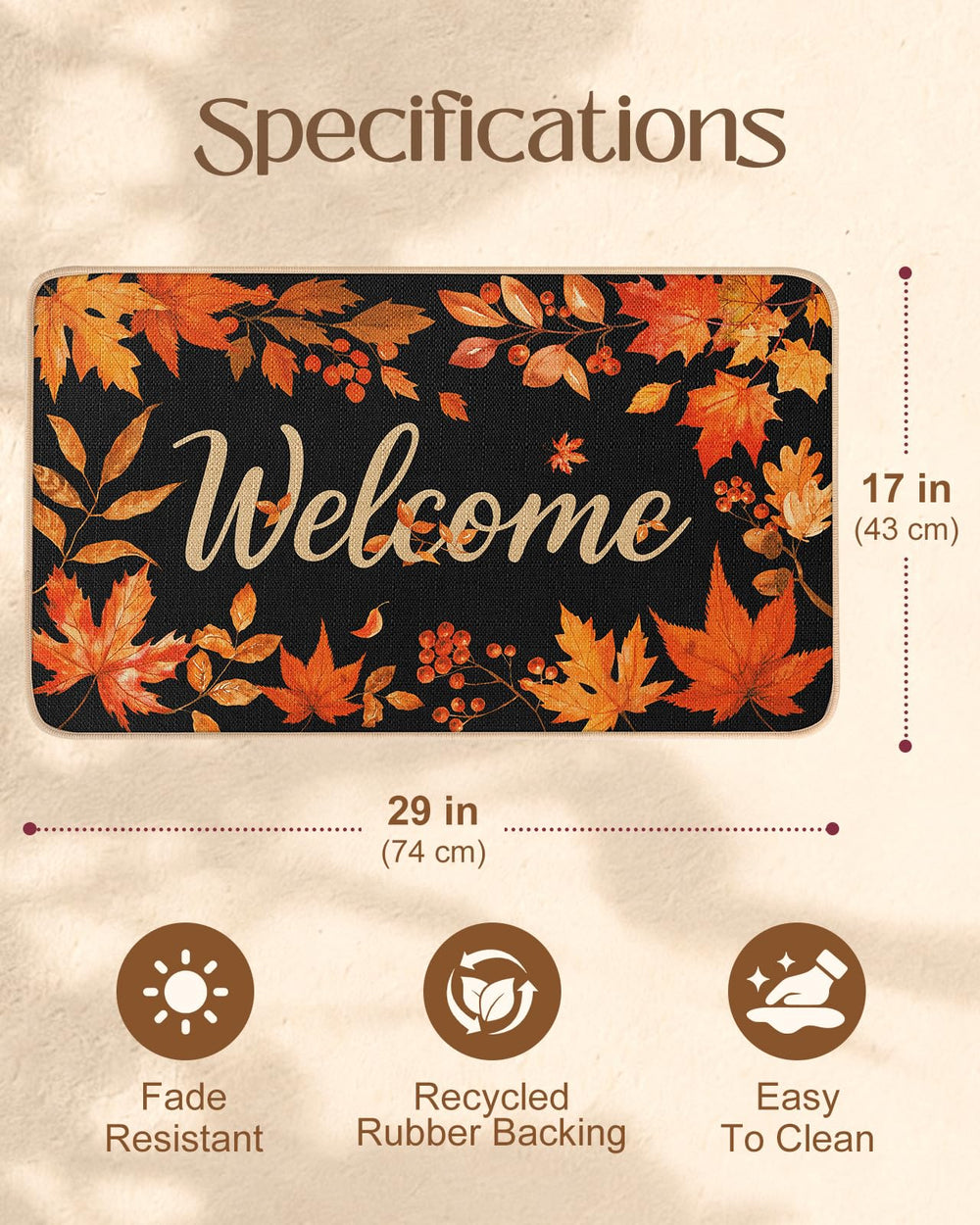 Close-up of Miss Adola Fall Door Mat texture