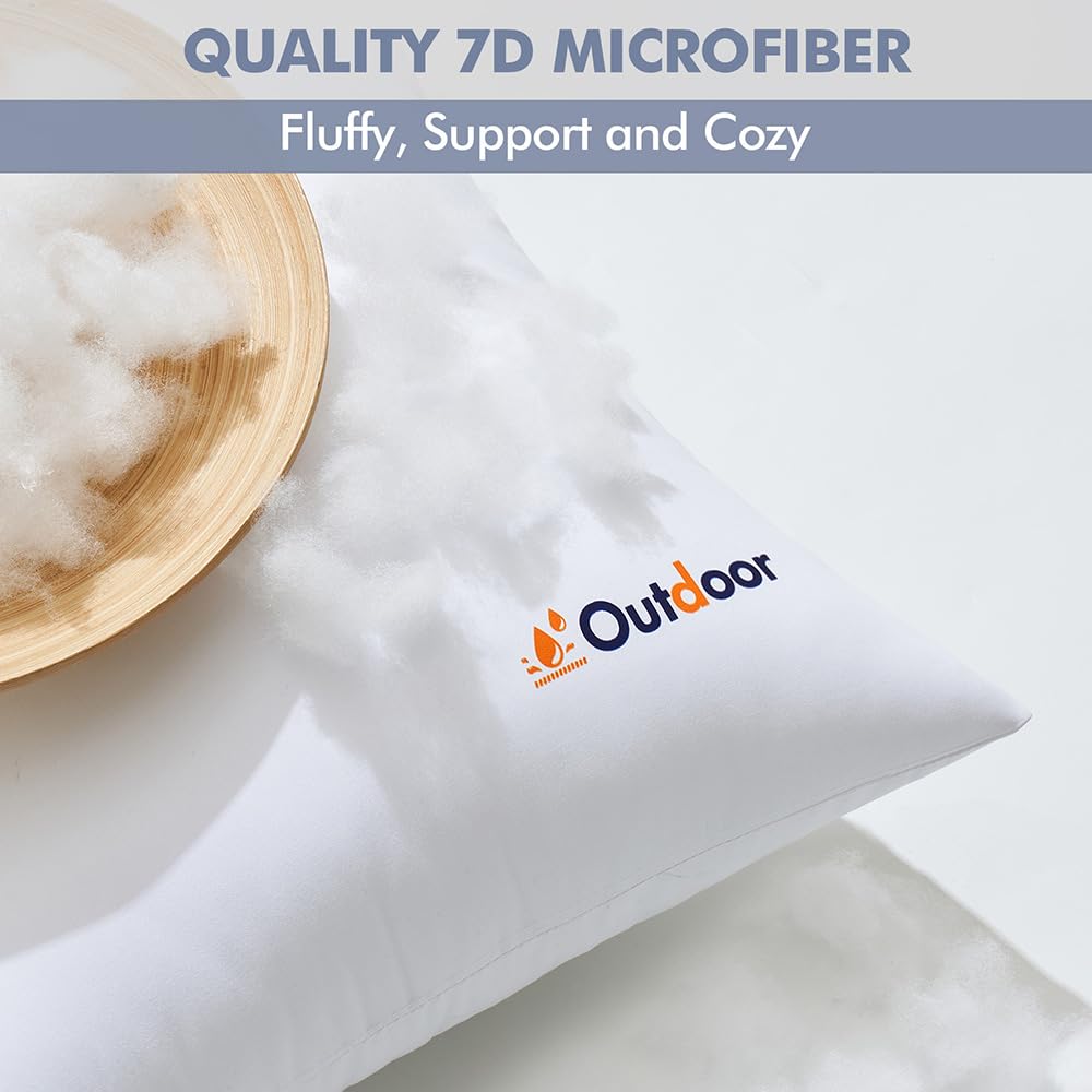 Close-up of MIULEE outdoor pillow insert showing soft texture