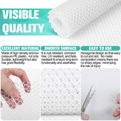 Close-up of Miuwauer Plastic Mesh Fence Sheet showing mesh pattern