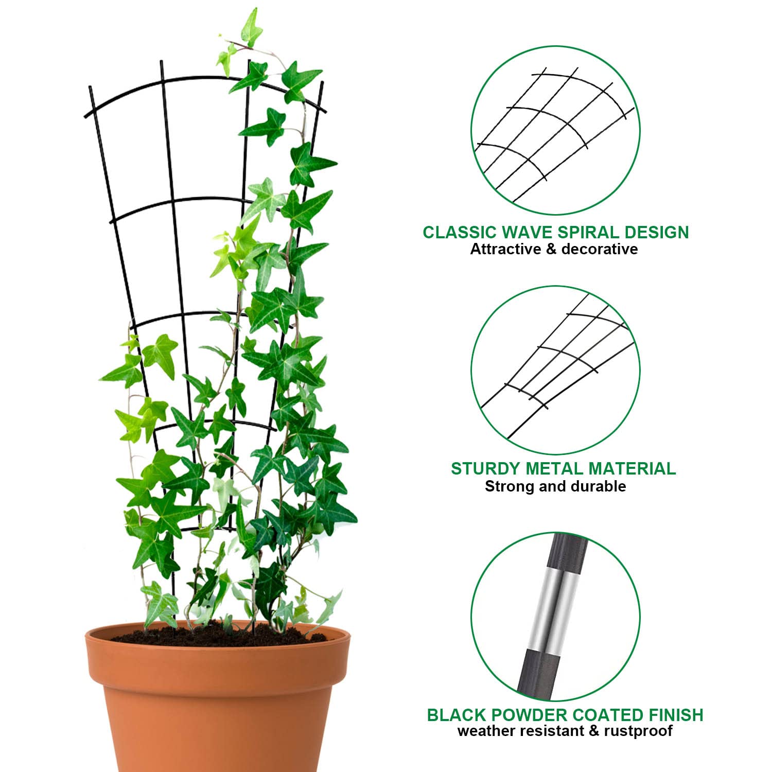 Close-up of Mklsit trellis construction and material