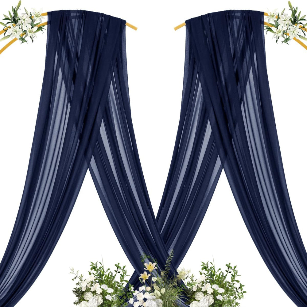 Close-up of MLMC Navy Blue Draping Fabric texture