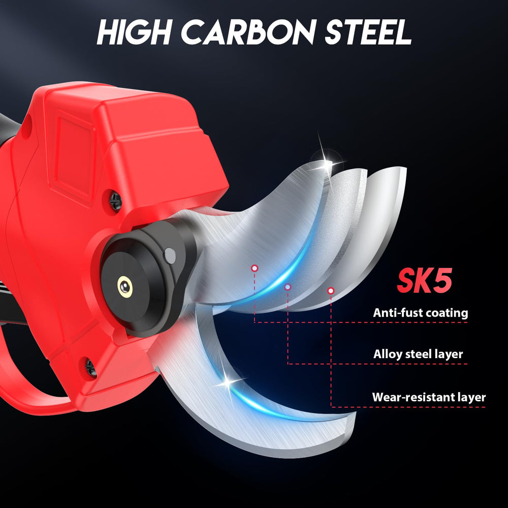 Close-up of MODOFO pruning shears blade and cutting mechanism