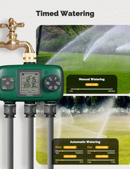 Close-up of MOES 3 Zone Sprinkler Timer's control panel