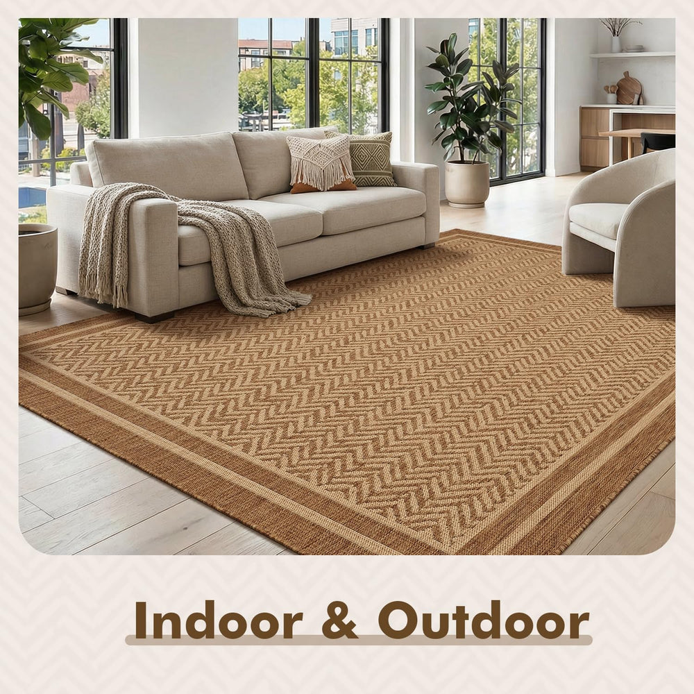 Close-up of MontVoo Outdoor Rug's woven texture