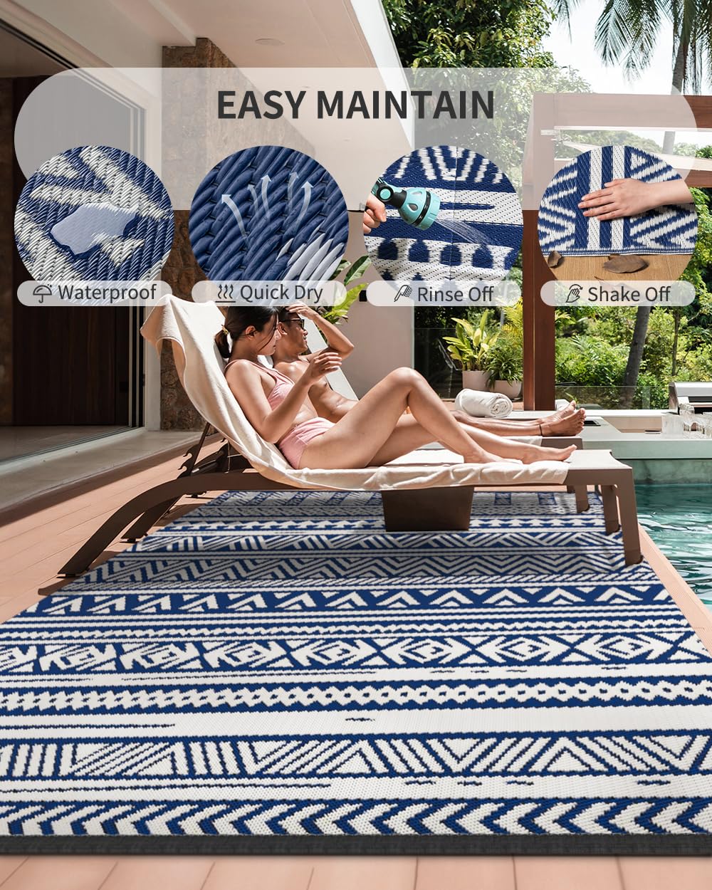 Close-up of MontVoo Outdoor Rug texture