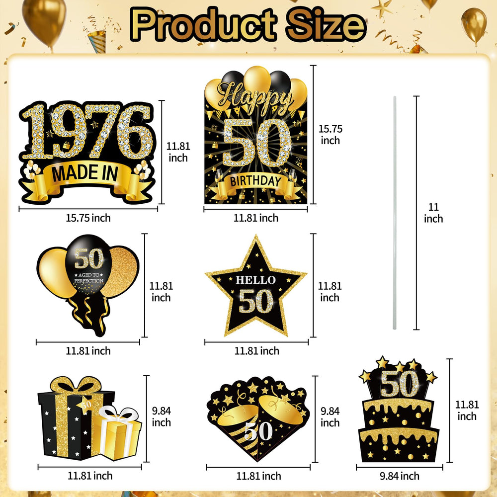 Close-up of MOORAY black gold yard sign with MADE IN 1976