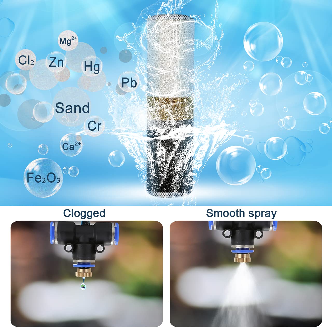 Close-up of Mornajina Calcium Inhibitor Filter connection fitting