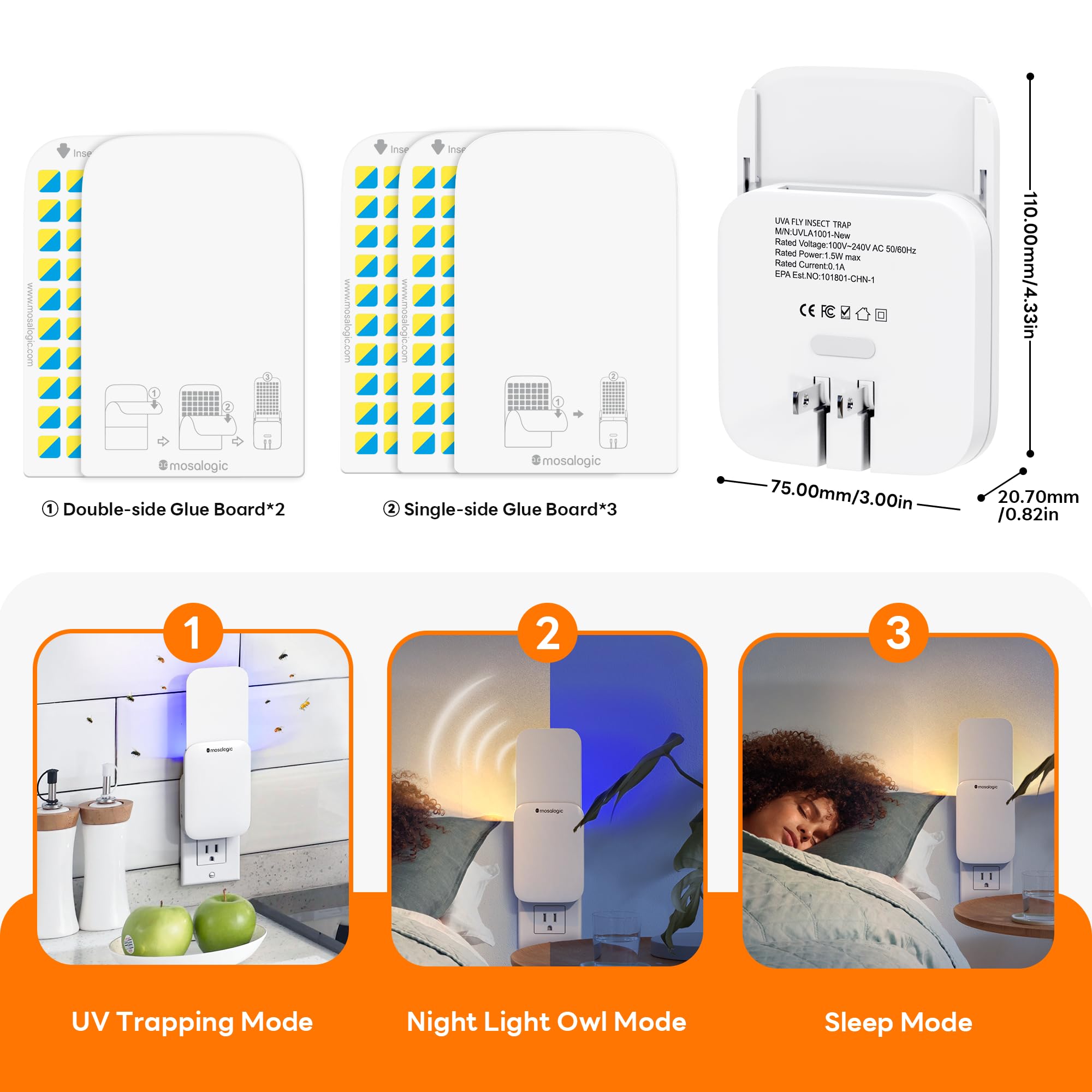 Close-up of Mosalogic Indoor Gnat Trap motion sensor