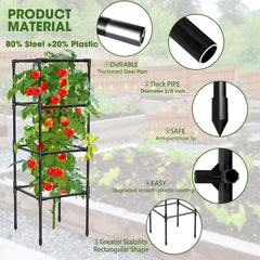 Close-up of MQHUAYU tomato cage's adjustable height feature