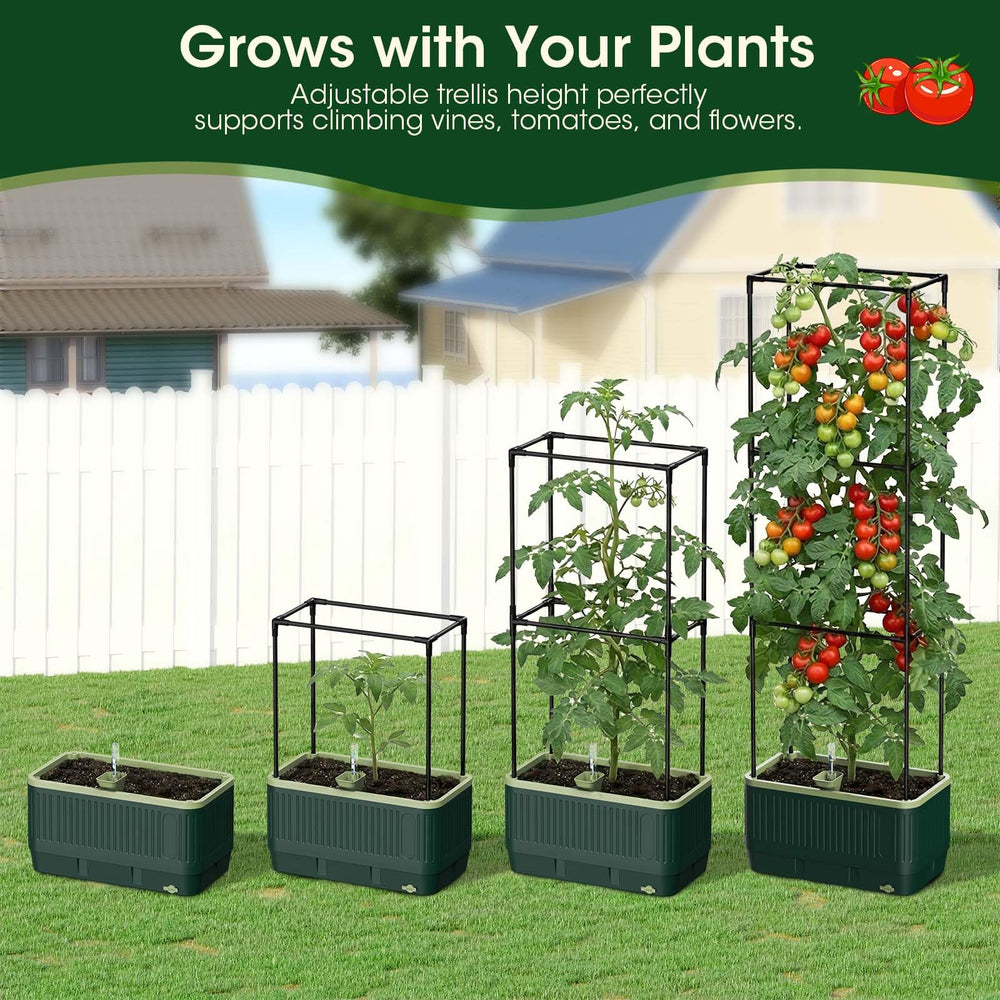 Close-up of MQHUAYU trellis design with adjustable height