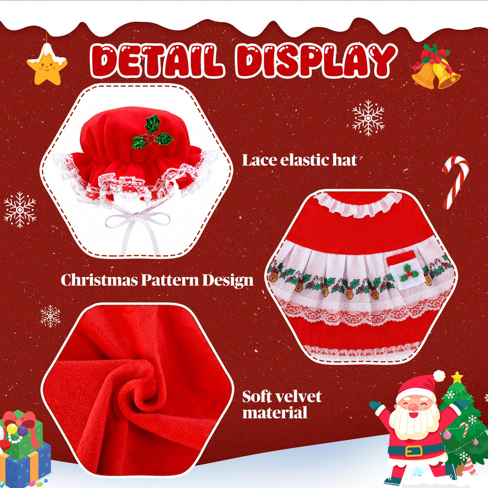 Close-up of Mrs. Claus hat with elastic rope