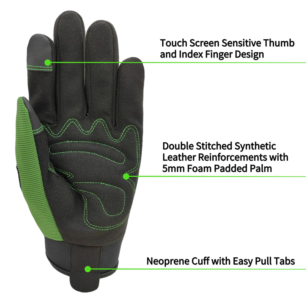 Close-up of MSUPSAV Gardening Gloves palm with foam padding