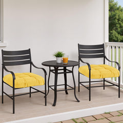 Close-up of MTMR outdoor chair cushion tufted design
