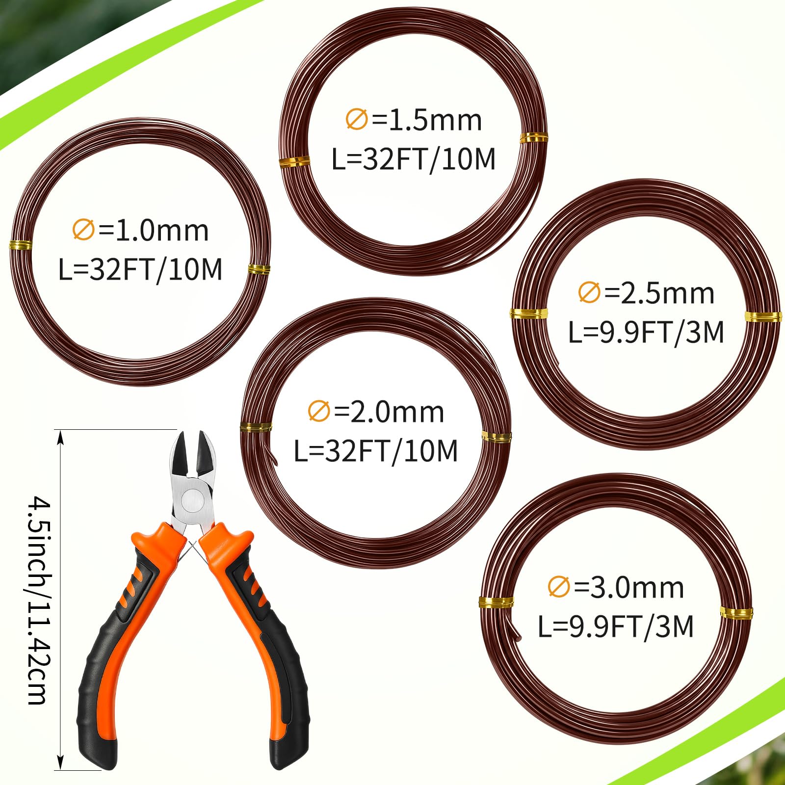 Close-up of Mudder Bonsai Training Wire Cutter