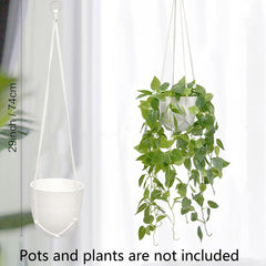 Close-up of MVOVM Macrame Plant Hanger showing detailed weaving