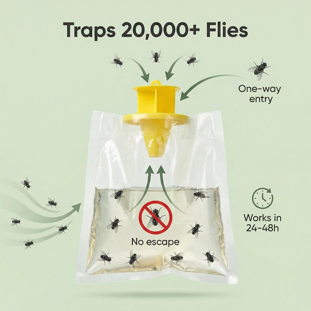 Close-up of NAMEK disposable fly trap bag