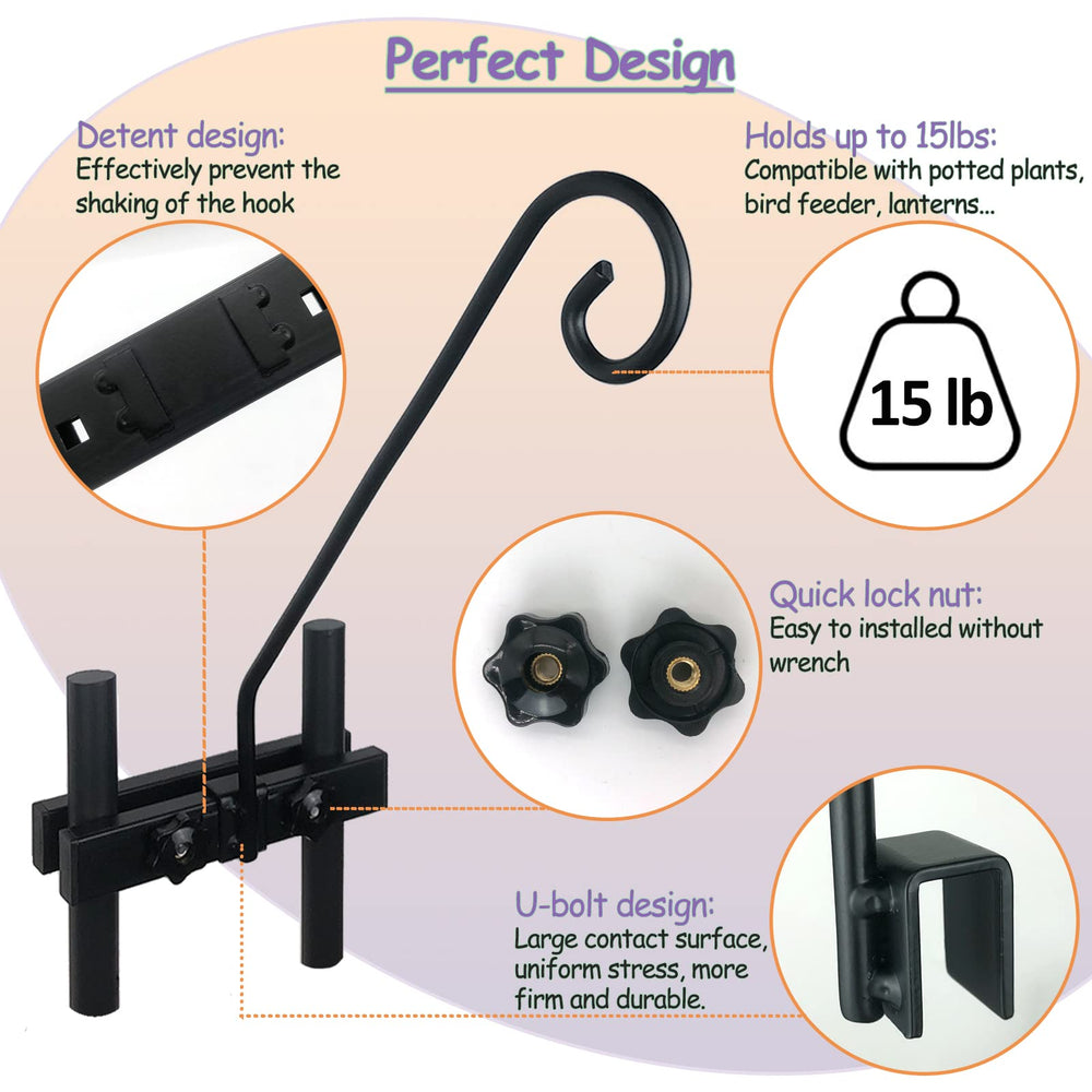 Close-up of NEECONG Deck Hook's adjustable bolt feature