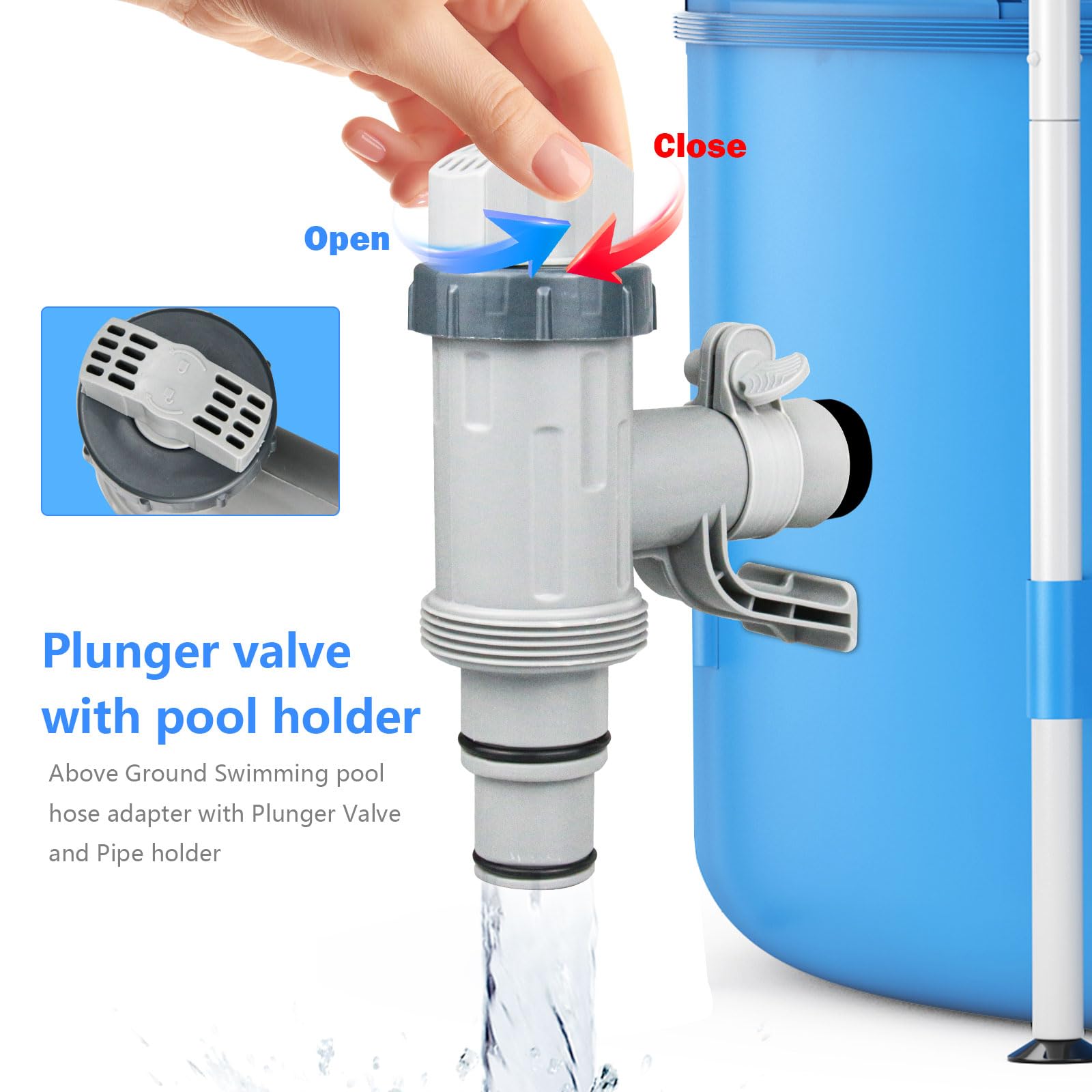 Close-up of Nefemo plunger valve and holder
