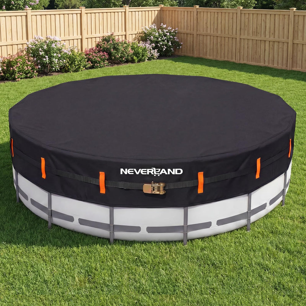 Close-up of NEVERLAND 18FT Round Pool Cover seams