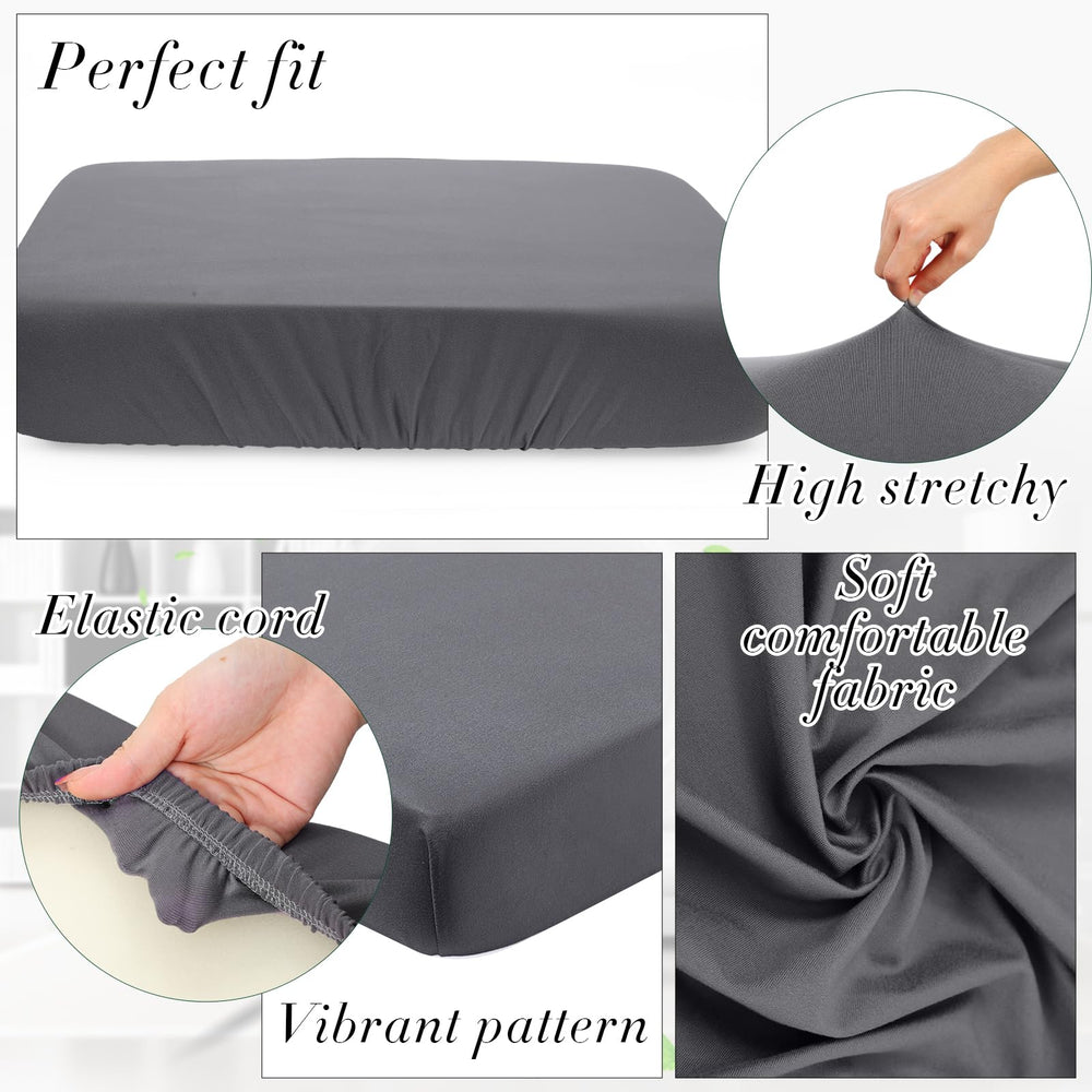 Close-up of Newwiee dark gray cushion cover fabric