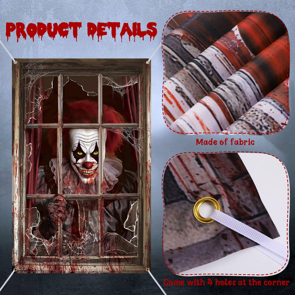 Close-up of Newwiee Halloween Curtain fabric showing quality material