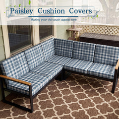 Close-up of Newwiee outdoor cushion cover fabric texture