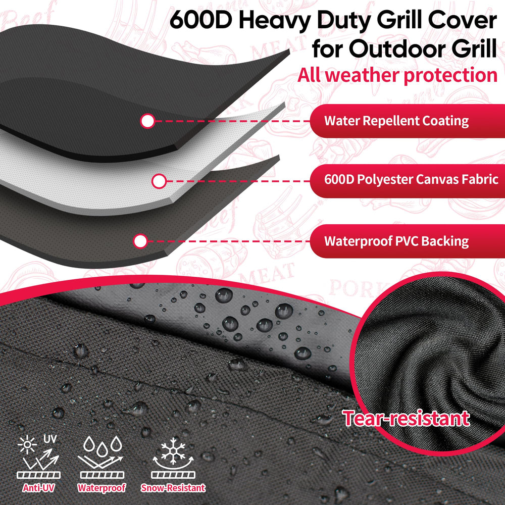 Close-up of NEXCOVER Grill Cover material texture