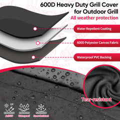 Close-up of NEXCOVER Grill Cover material texture