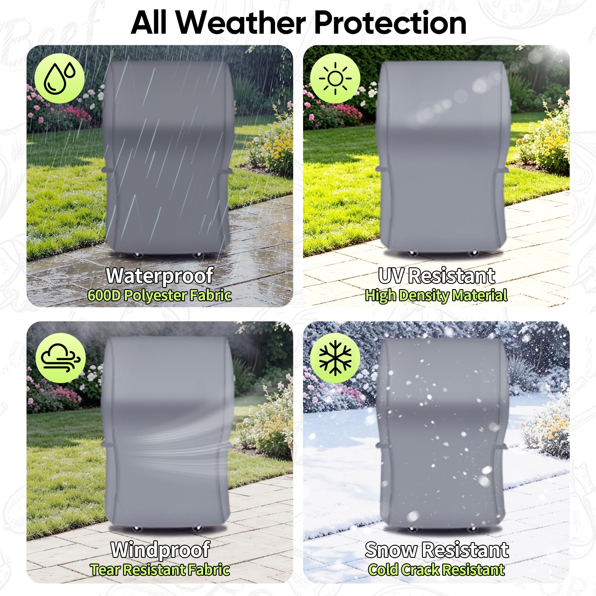 Close-up of NEXCOVER Heavy Duty BBQ Grill Cover material