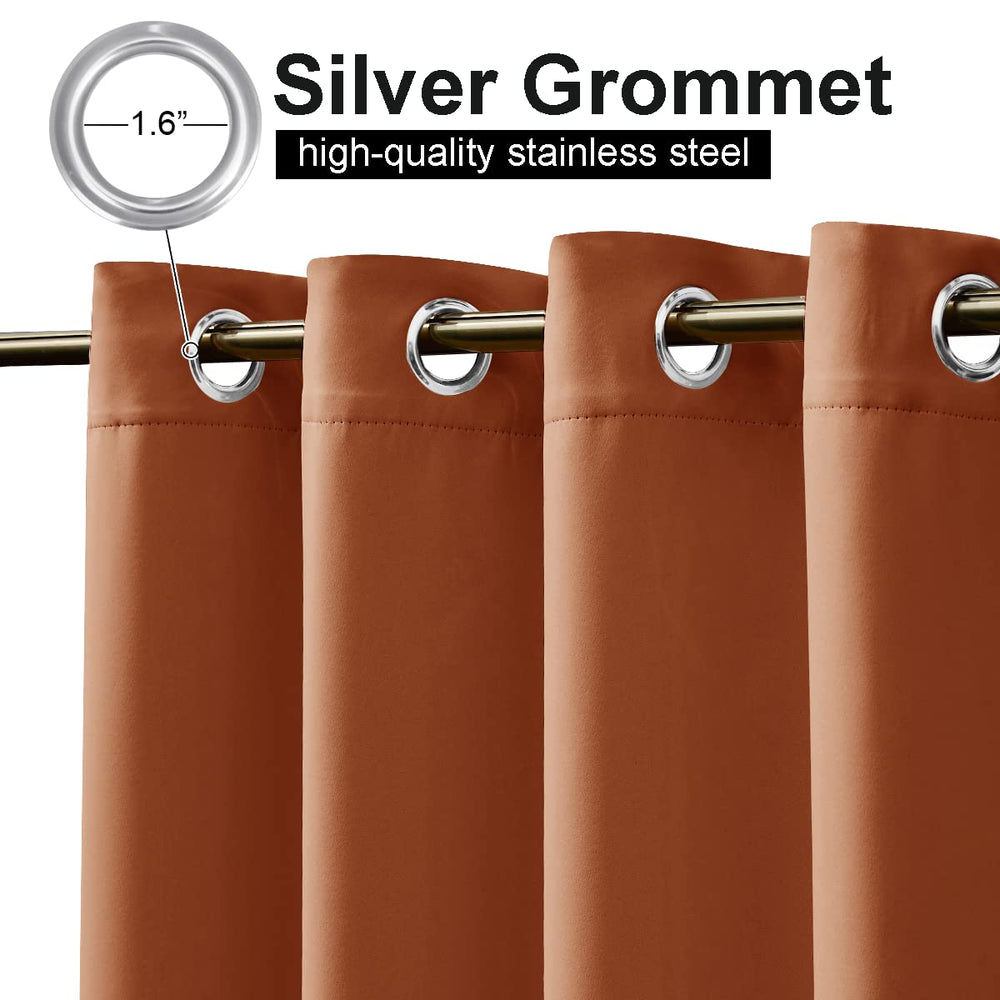 Close-up of NICETOWN Outdoor Curtain stainless steel grommet