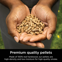 Close-up of Ninja Woodfire Pellets showcasing different wood types