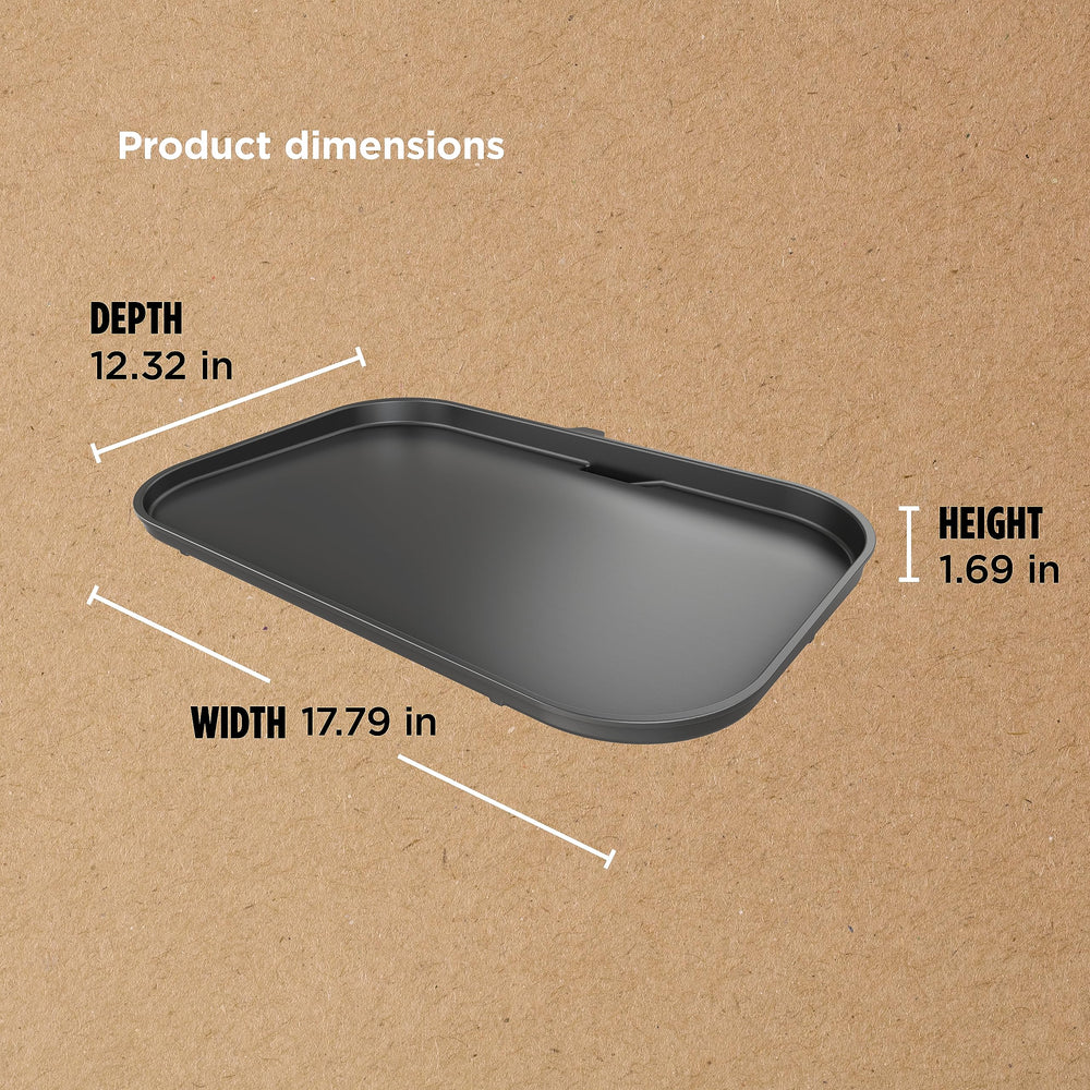 Close-up of Ninja Woodfire Premium Griddle Plate ceramic surface