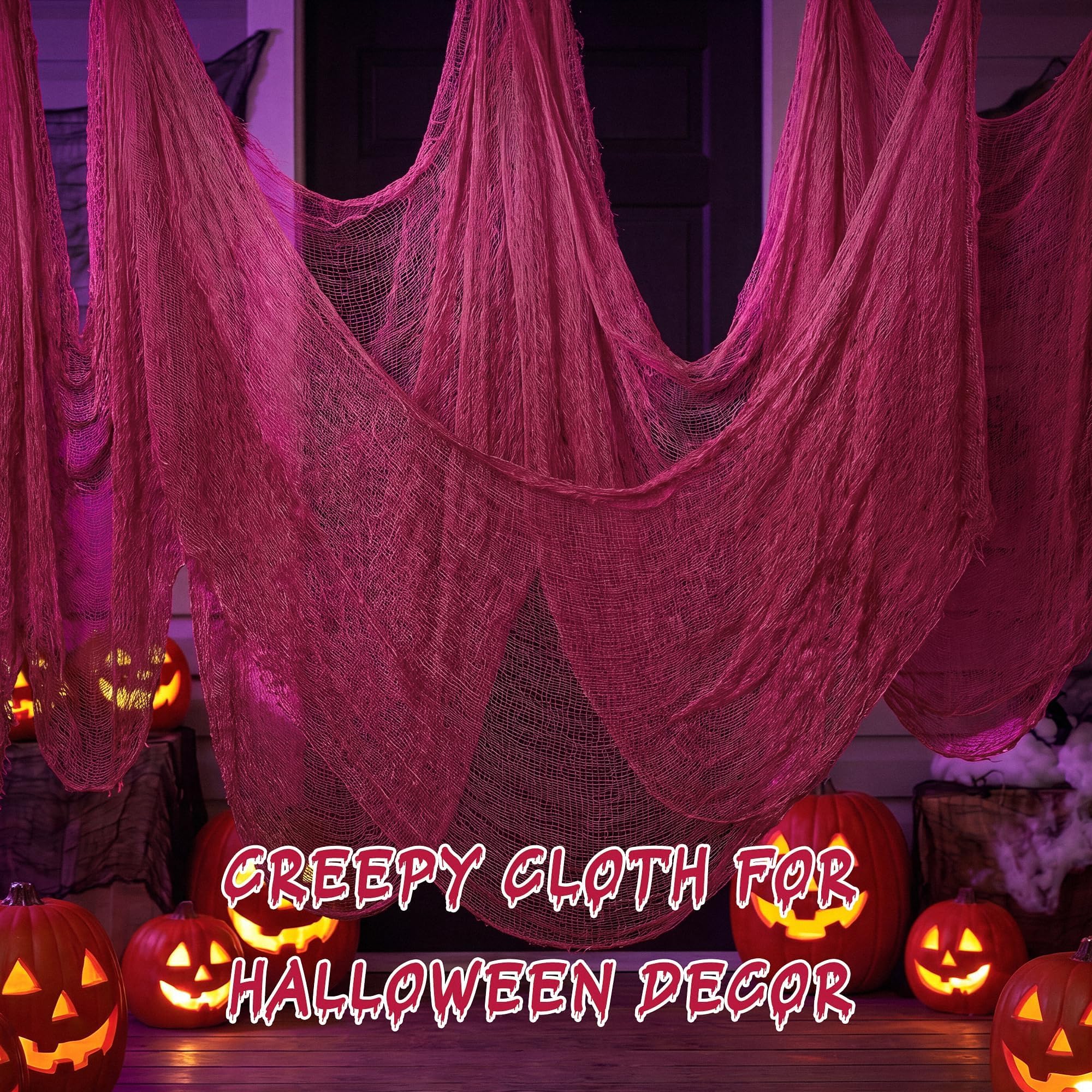 Close-up of Nirohee pink gauze Halloween decoration