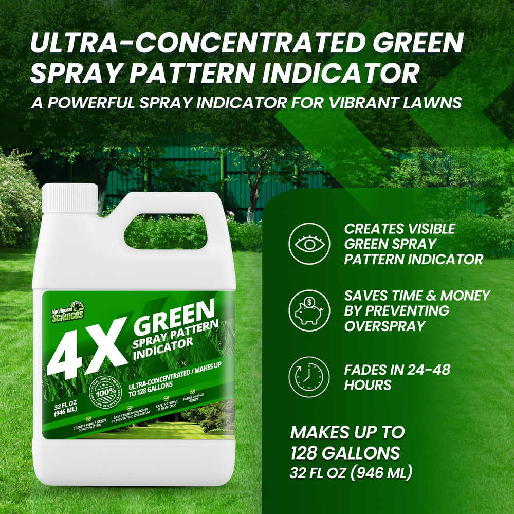 Close-up of Not Rocket Sciences Green Spray Pattern Dye label