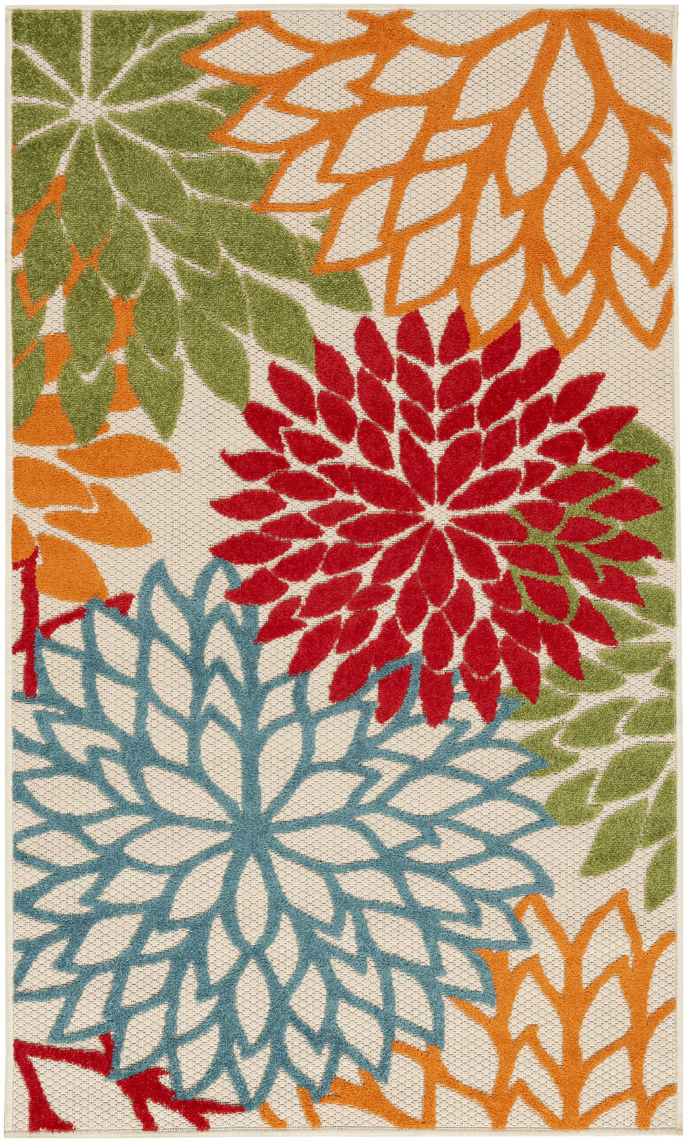 Close-up of Nourison Aloha rug texture showing high-low pile