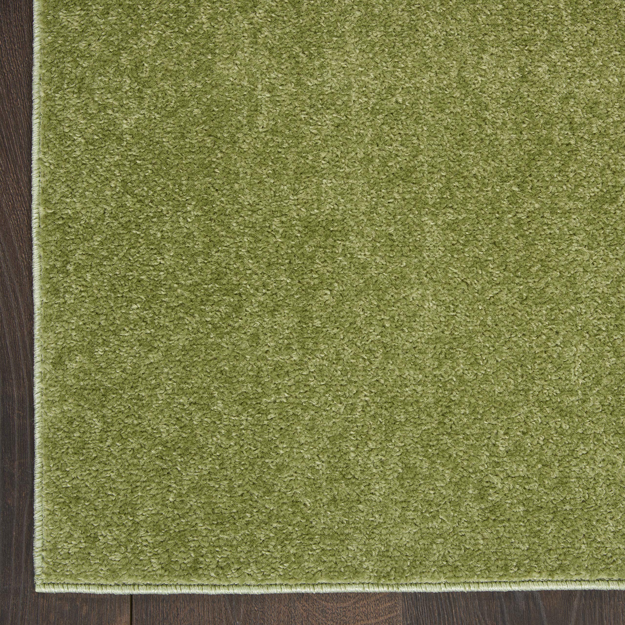 Close-up of Nourison Essentials Green Area Rug texture