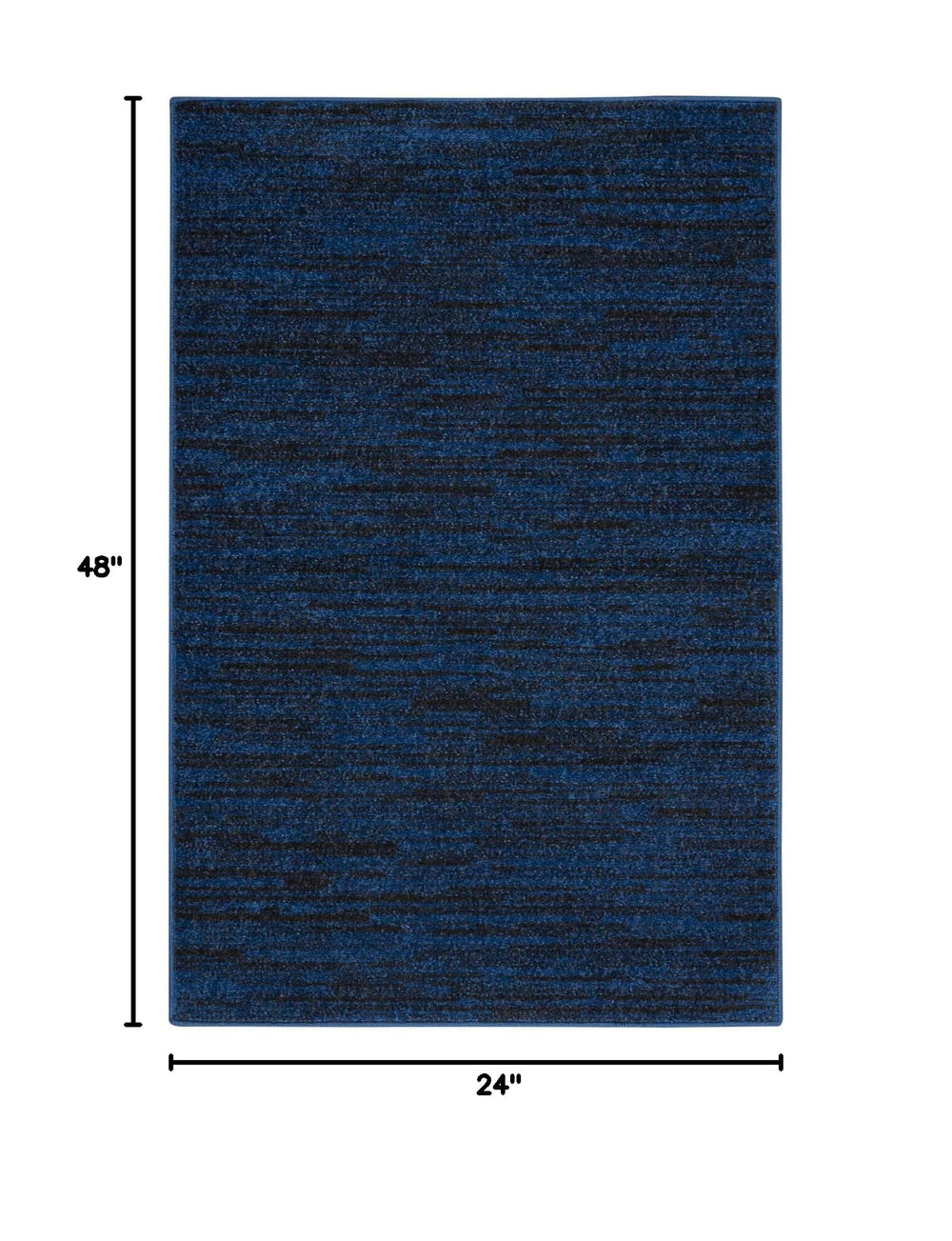 Close-up of Nourison Essentials Midnight Blue Area Rug texture