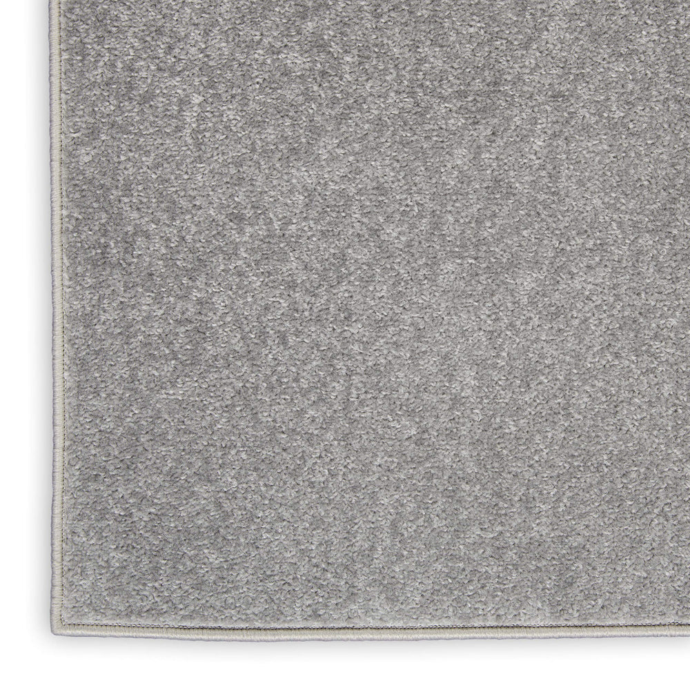 Close-up of Nourison Essentials Silver Grey rug edge