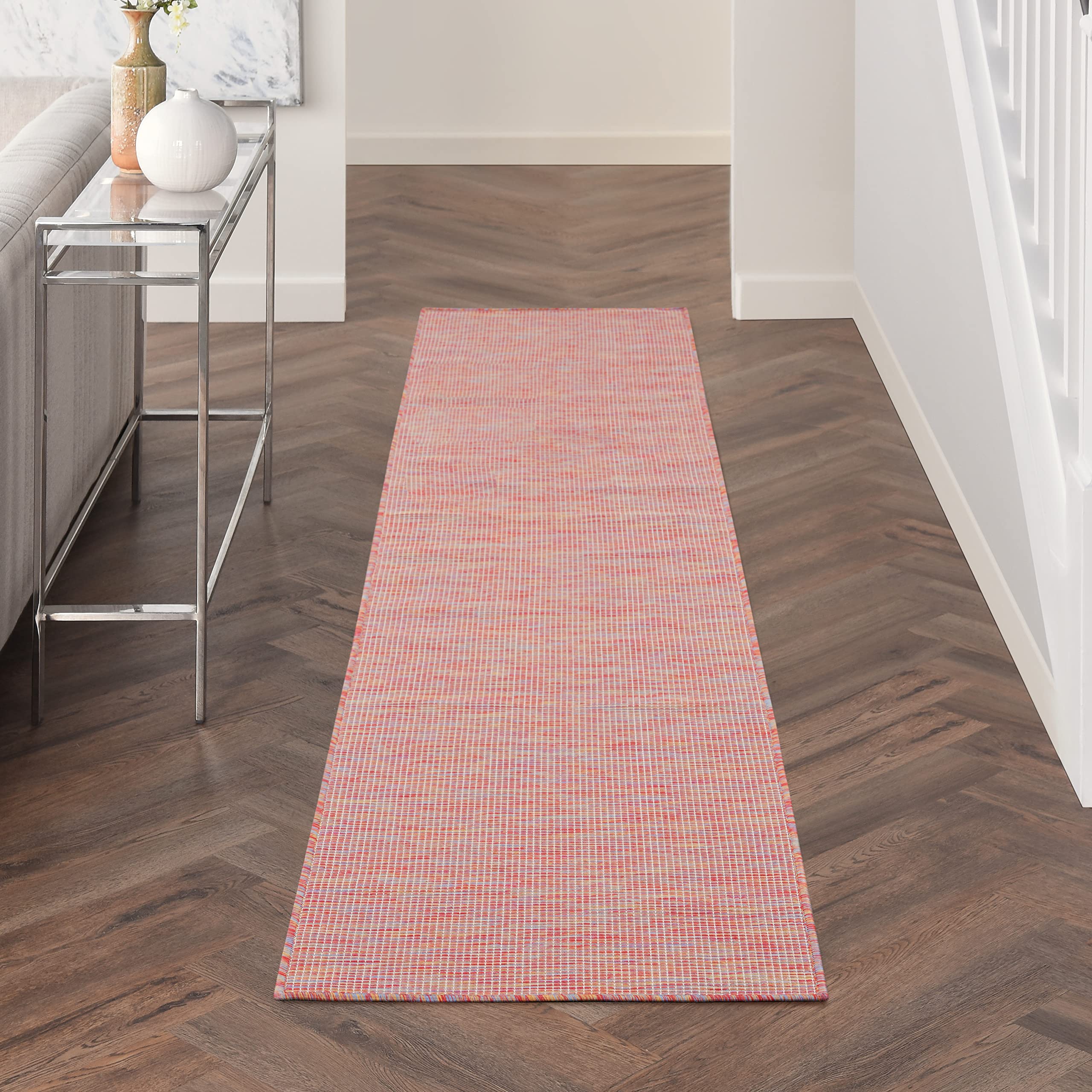 Close-up of Nourison Positano Rainbow rug texture