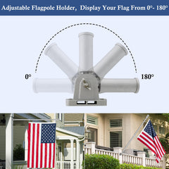 Close-up of NQ flag pole holder showing aluminum material