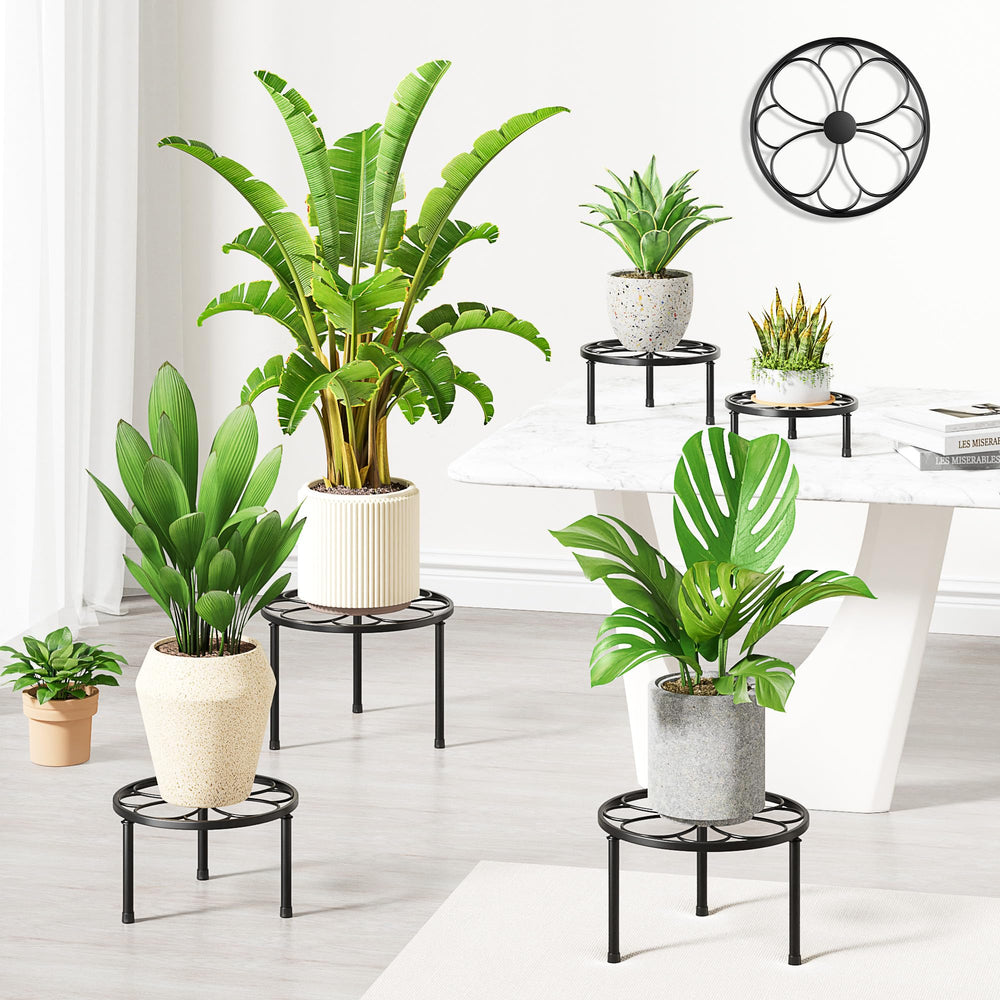 Close-up of NQW Flower Pot Stand showing metal construction