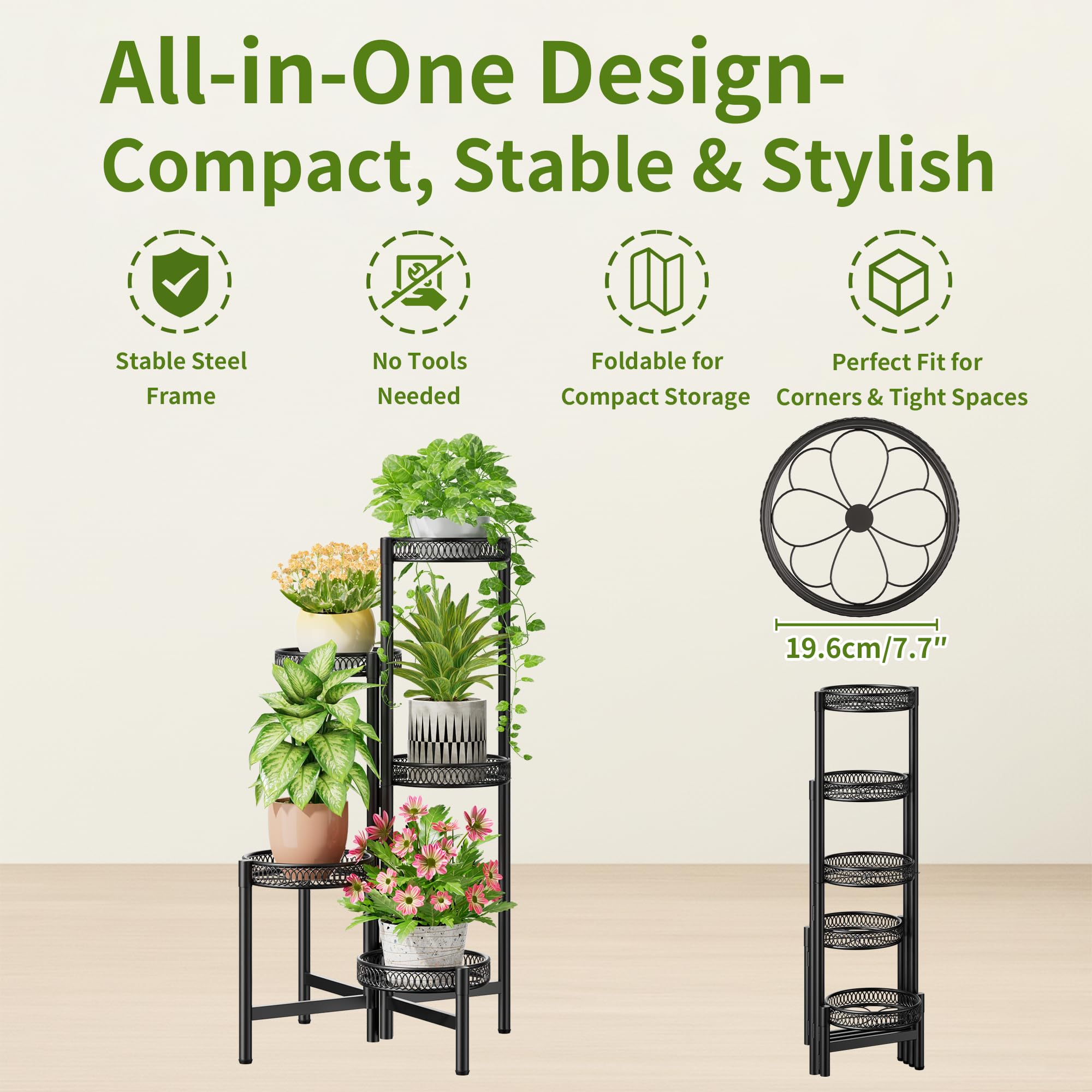 Close-up of NQW plant stand's tray design