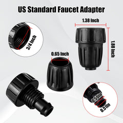 Close-up of NRWRTY faucet adapter showing barbed design