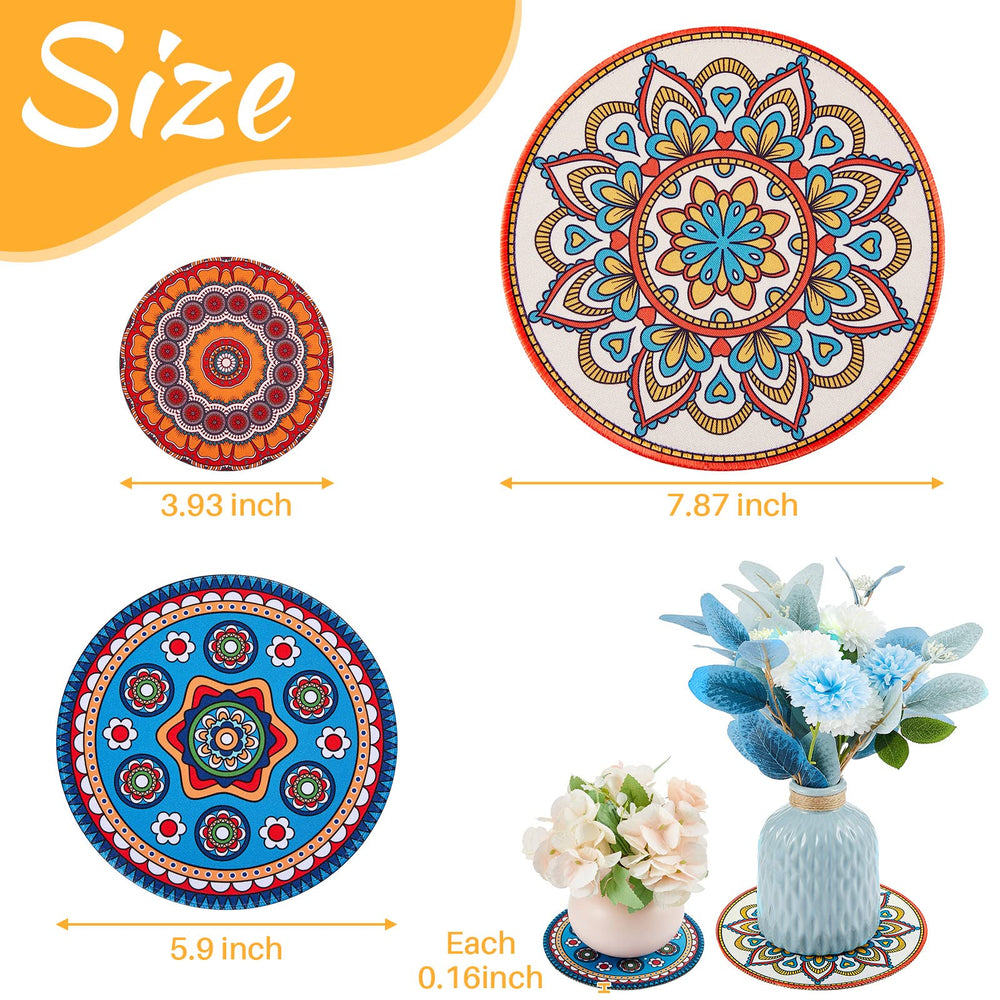 Close-up of Nuanchu Boho Plant Coaster with elegant design