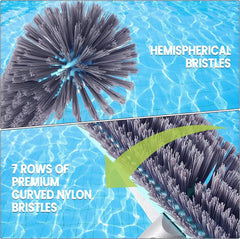 Close-up of nylon bristles on Unipool swimming pool brush head