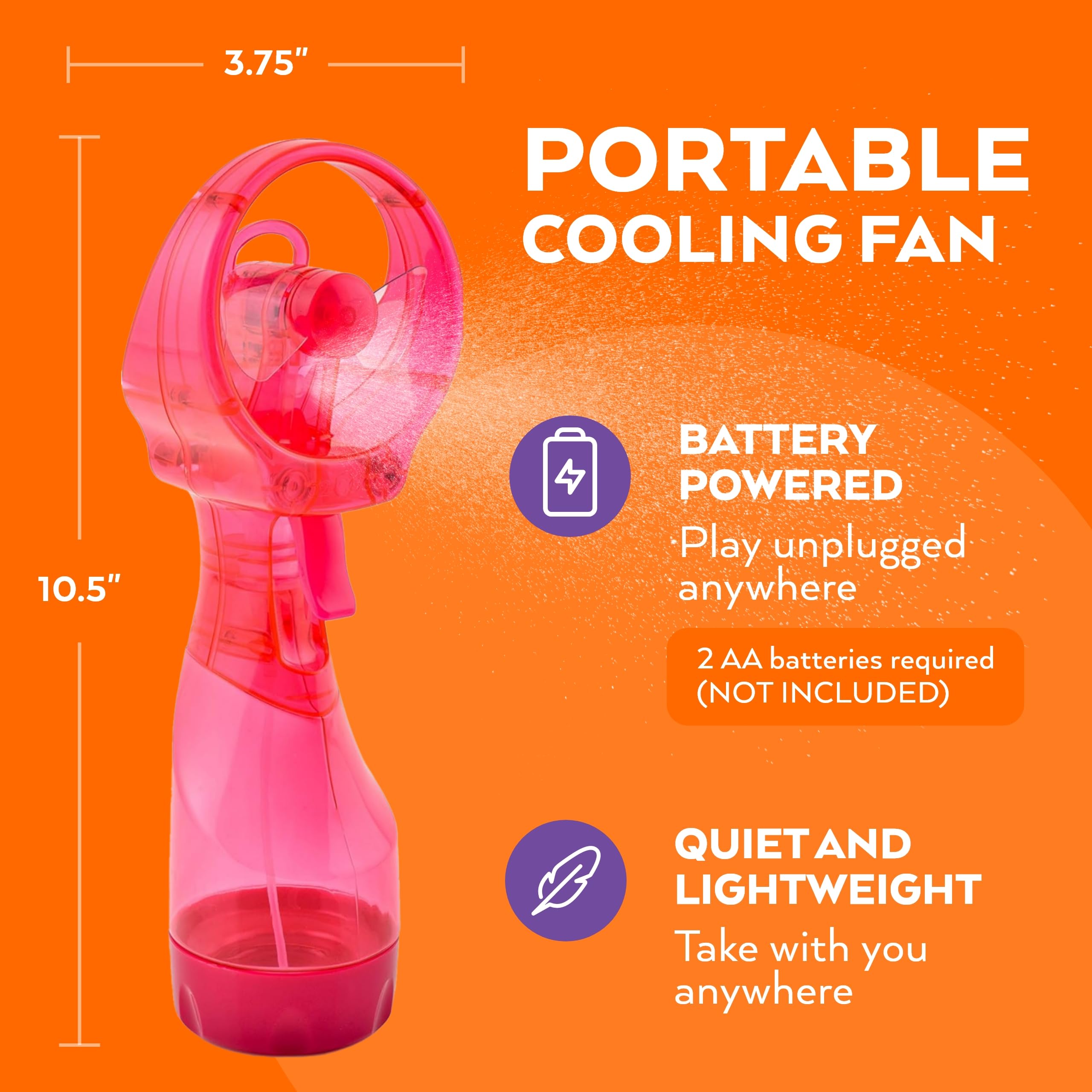 Close-up of O2COOL misting fan controls